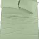Utopia Bedding Queen Sheet Set  4 Piece Bed Sheets for Queen Size Bed, Soft and Breathable Microfiber, Includes 1 Fitted Sheet, 1 Flat Sheet and 2 Pillowcases (Sage)