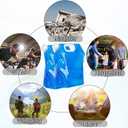 Hakkin Collapsible Water Tank Container 4 Pack 1.3 Gallon/5L, No-Leak Freezable Portable BPA Free Food Grade Plastic Storage Jug for Camping, Hiking, Travel, Emergency Survival Kit Bonus 2 Pcs Caps