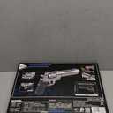 1:1 Revolver Building Blocks Sets - 428 PCS Model Collection Toy Building Bricks Set Shootable - Simulation Militarily Toy Lovers for Kids and Adults Gift (Silver)