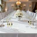 Wedding Table Numbers 1-10 with Holders, 5 x 7 Inch Transparent Acrylic Reception Table Signs Golden Letters, Number Cards for Party, Restaurant