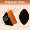 4 x Flat Top Foundation Makeup Brush - Hexagon Kabuki Powder Make Up Brushes Soft and Dense Bristles with Protective Case for Liquid, Blending, Body, Self-tanner, Cream, Buffing (Black)