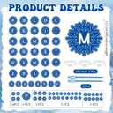 Kosiz 116 Pcs DIY Letter Custom Banner Customizable Banner Kit Winter Snowflake Letter Garland Including 111 Letters Numbers 3 Rope 2 Threading Device for Winter Holiday Xmas Home Classroom Decor (Blue)