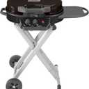 Coleman RoadTrip 225: Portable Propane Grill, Gas Grill with Push-Button Start, Foldable Legs & Wheels, Side Table, and 11k BTUs (Black)