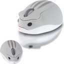 elec Space Cute Animal Hamster Shape Wireless Mouse - Silent, 3-Button Design for Laptop & PC; Includes Random Color Cable Clip - Perfect Computer Mouse-Grey