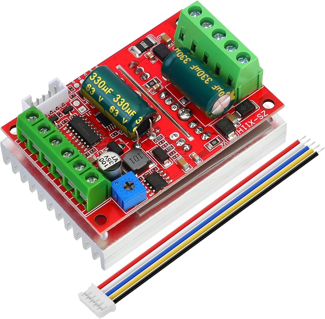 DC 6-60V 400W BLDC Three-Phase Brushless Motor Controller PWM Hall Motor Control Driver Board 12V 24V 48V with Forward/Reverse/Stop/Brake Function
