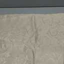 Newbridge Spring and Easter Portofino Scalloped Damask Fabric Tablecloth, 52 x 52 Inch Square, Linen, Wrinkle and Stain Resistant Fine Dining Holiday Party Table Cover