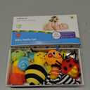 Infinno Baby Wrist Rattle Socks and Foot Finder Set, Perfect Baby Toys for 0-12 Months Newborn Boys and Girls As Shower Gifts, Garden Bug Series (Warm Color)