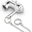 Self-Closing Shower Valve with Pull Chain, Chrome, Indoor or Outdoor Use