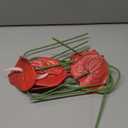 Corkwaw 8 Pcs 23-5/8 inch Artificial Anthurium Flowers Real Touch Fake Flower for Table Centerpieces Arrangement and Bridal Wedding Festival Decor Flower Arrangement (Red)