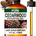 KUKKA Cedarwood Essential Oils - 4 Fl Oz - for Hair, Skin, Diffuser, Aromatherapy & DIY Soap Making Scent