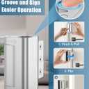 2 x Home Security Door Lock Child Proof Door Reinforcement Lock for Kids Safety Withstand 800lbs Metal Door Lock Security Front Child Safety Door Latch Lock Top High Security Door Locks for Interior Lock