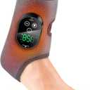 Cordless Foot and Ankle Massager for Pain Relief, Rechargeable Foot Massager for Neuropathy Ankle Heating Pad Wrap with Massage for Circulation, 6 Heat & 3 Vibration Levels, Auto Shut-Off (Grey)