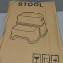 Toddler Step Stool,2 Step Stools for Kids with Anti-Slip Surface and Rubber Bottom, Kids Step Stool Poop Stool for Toilet Potty Training, Bathroom, Kitchen(Include 2 Ducks) (Gray)