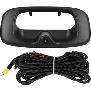 LUJUNTEC Rear View Camera Back Up Tailgate Door Handle Camera Replacement for Chevrolet for Silverado 1999-2007,for GMC Sierra 1999-2007 Replace OE 15228541 Black