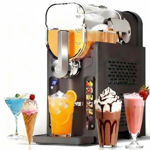 Garvee Slushie Machine for Home No Ice Needed, Frozen Drink Maker with LED Display & 6 Pre-Set Programs, 70 oz Large Capacity for Frozen Margaritas, Frapps, Ice Cream, Dark Gray