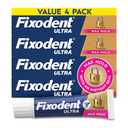 Fixodent Ultra Max Hold Secure Denture Adhesive Cream for Full and Partial Denture Wearers, 2.2oz (Pack of 4)