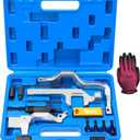 Engine Camshaft Alignment Locking Timing Tool Kit Compatible with BMW Mini Cooper N12 N14, with Carrying Case & Gloves (10Pcs Set for N12 N14)