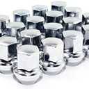 Set of 20 Veritek 14x1.5mm Chrome 7/8 22mm Hex Duplex Large Wide Acorn Seat OEM Style 1.5 Inch 38.5mm Lug Nuts for Buick Cadillac Chevy Chevrolet Chrysler Dodge Jeep RAM Factory Wheels VPE-14155330CH