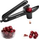 Cherry Pitter - Ordekcity Stainless Steel Cherries Corer Pitter Tool with Hand-held Push Design, Save Time & Space for Making Cherry Jam with Lock Design(Black)