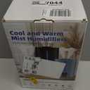 6L Humidifiers for Bedroom Large Room Home,Cool and Warm Humidifier for Baby and Plants Hot Mist Top Fill Desk Humidifier Oil Diffuser,Quiet,Auto Mode,360Nozzle-Midnight Black(2026 Upgraded)