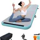 VIYAU Air Tumbling Mat Tumble 16ft Inflatable Gymnastics Air Mat for Gymnastics Training/Home Use/Yoga/Water Gymnastics With Pump