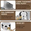 Heavy-Duty Solid Steel Roll-Up Door LockHigh-Security Hidden Shackle Padlock and hasp Set, Comes with 2 Keys, specifically Designed for Garage Doors to Prevent Unauthorized External Access