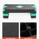 VEVOR Aerobic Exercise Step Platform, 28-Inch Workout Aerobic Stepper, Height Adjustable Fitness Training Step Deck Trainer with 4 Risers, Non-Slip Surface Bench for Home Gym Cardio Strength