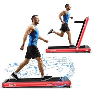 SuperFit 4.75HP 2 In 1 Folding Treadmill W/Remote APP Control Red