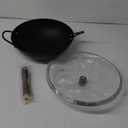 Nonstick Wok, 13-Inch Carbon Steel Wok Pan with Glass Cover, Woks & Stir-Fry Pans for Induction, Electric, Gas, Halogen, All Stoves