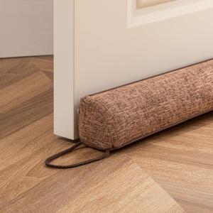 Sunolga 38" Linen Door Draft Stopper Blocks Hot and Cold Air with Removable Washable Cover for Bottom of Door, All-Season Seal for Noise, Wind, Door Sweep for Gaps Up to 3", Home Essentials, Brown