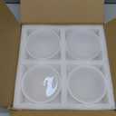 11oz Small Cute Glass Dessert Bowls/Cups with Lid, Glass Bowl for Dessert Snack Rice Side Dishes, Dip Bowl, Perfect for Dessert, Ice Cream, Fruit, Salad, Snack, Condiment, Trifle, Set of 4