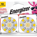 Energizer Hearing Aid Batteries Size 10, Yellow Tab, 32 Pack