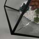 Decor Bambeco Glass/Metal Square Terrarium with Succulents 