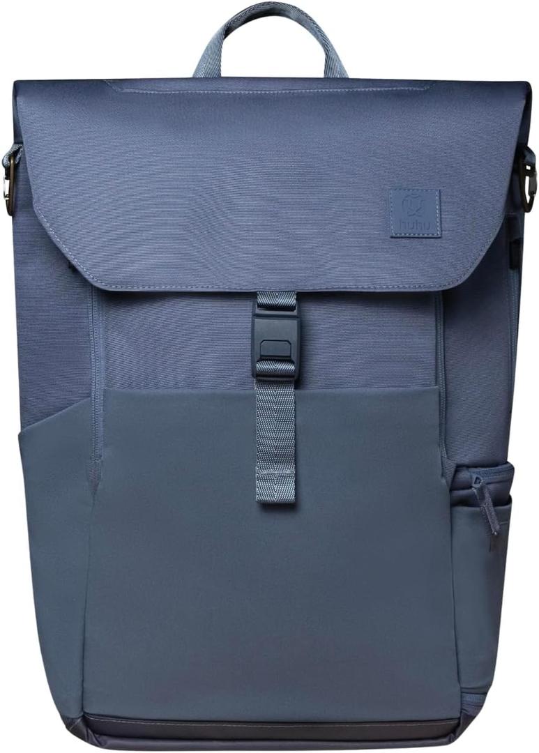 Huhu Diaper Bag Backpack Large Baby Bag for Moms & Dads Water-Resistant, Unisex Travel Kit for New Parents Includes Changing Pad and 2 Organizer Pouches (Dusky Blue)