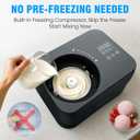 Inoviva Ice Cream Maker, No Pre-Freezing,1.7 Pint Automatic Ice Cream Machine, with Built-In Compressor, Digital Display & Timer, for Ice Cream & Gelato