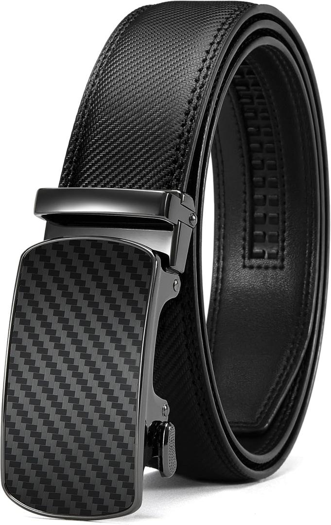 CHAOREN Mens Belt Leather Ratchet Belt - Customizable Fit, Effortless Style (35mm)