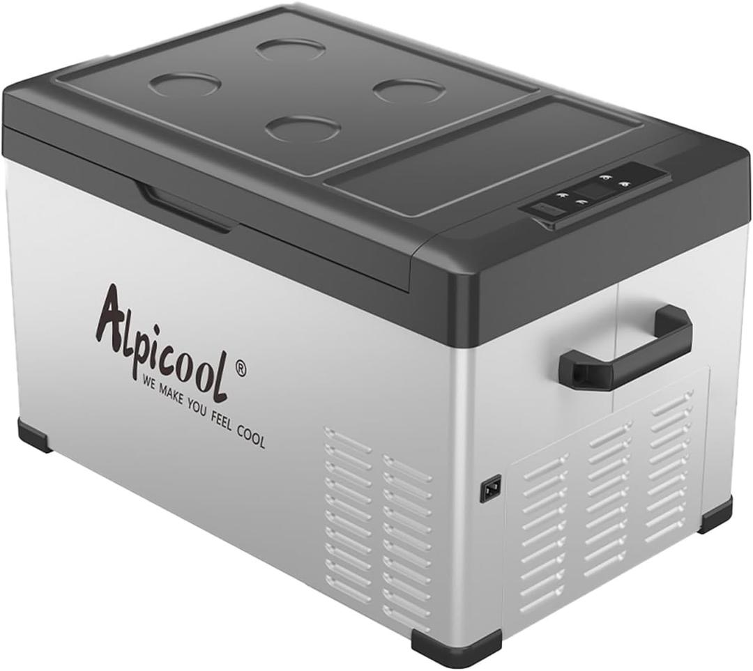 Alpicool C30 Portable Car Freezer, 12 Volt Refrigerator, 32 Quart(30 Liter) Fast Cooling 12V Car Fridge, Car Cooler for RV, Truck, Camping, Outdoor -12/24V DC and 100-240V AC (26.7 Liter)