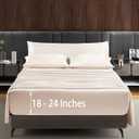 Entisn 5Pcs Extra Deep Pocket Satin Sheets for Queen Size Bed - Up to 24" Mattress, Luxury & Ultra Soft Bedding Sheets Set, Silky Satin Bed Sheets with Body Pillow Cover - Champagne