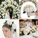 Kimura's Cabin 6pcs White Hydrangea Artificial Flowers Silk Fake Hydrangeas Faux Hydrangea Flowers with Stems for Wedding Bouquets Arrangement Home Table Centerpieces Baby Shower Party Decoration