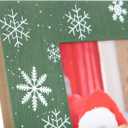 kennethan Christmas Red Frame 4x6 Picture Frame with Christmas Santa Decoration 1 Pack Wooden Frame with Glass can Display 4x6 Picture on the Table