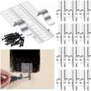 36 Pcs 1/2" Drywall Repair Clips Dry Wall Patch Kits Including 12 Drywall Repair Clips and 24 Matching Screws for Wall Hole