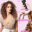 1/2 Inch Small Curling Iron for Short Hair, Dual Voltage Small Curling Wand with 2 Heat Settings 430F & 450F for Tight Curls, Pink