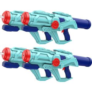 4 PCS Water Guns for Kids, Super Squirt Gun Water Soaker Blaster - Big Size - 32ft Long Shooting Range - High Capacity - Quick Refill - Summer Water Toys Gun for Boys Girls and Adults Outdoor (Blue)