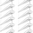 Bbounder 12 Pack Linkable LED Utility Shop Light, 4400 LM, 6500K Cool Daylight, 4 FT, 48 Inch Integrated Fixture for Garage, 40W Equivalent 250W, Surface + Suspension Mount, White