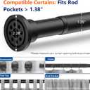 ALLZONE Heavy Duty Tension Curtain Rod for Window, 123-160 Inch, Extra-Long