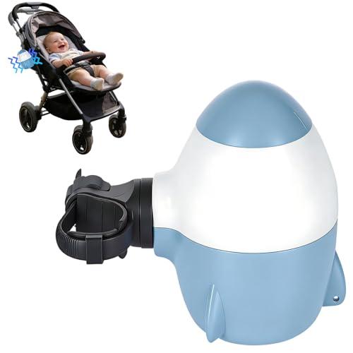 Rechargeable Baby Stroller Rocker, Universal Stroller Accessories with 5 Vibration Levels and Gentle Quiet Operation for Sleep Aid & Soothing, Featuring Adorable Rocket Design - Compact and Portable