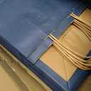 Joybe 50 Pack 8x4.75x10 Inch Medium Navy Blue Kraft Paper Bags with Handles Bulk, Craft Paper Gift Bags for Party Favors Grocery Retail Shopping Business Goody Merchandise Take Out Blank Sacks (50pcs)