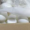 Seematn 180 Pcs White Plastic Eggs Paintable Easter Eggs with Paper Trays for DIY, Crafts, Easter Hunts Party Favors, Basket Fillers (White)