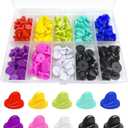 150Pcs Rubber Pin Backs Locking, Multicolor Silicone Pin Locks With Storage Case For Brooch Tie Hat Badge Insignia