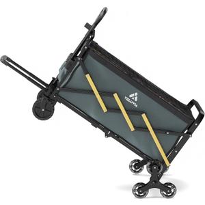 Upgraded Stairs Climbing Cart with Triangular Wheels, Folding Utility Cart